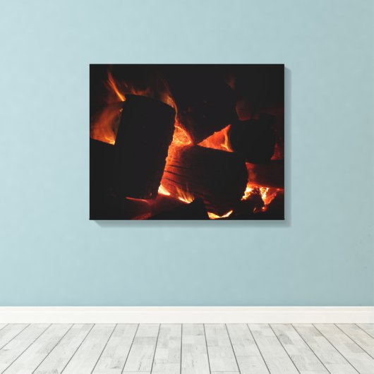 Winterbrandstroken Canvas Afdruk (Insitu (Houten vloer))