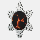 Winterbrandstroken Tin Sneeuwvlok Ornament (Rechts)