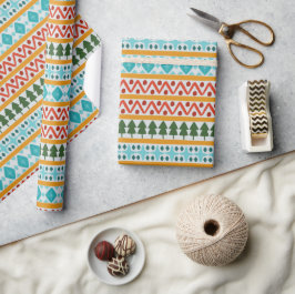 Winterbreipatroon Cadeaupapier