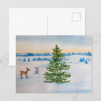 winterbriefkaart feestdagenkaart