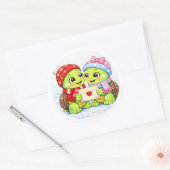 Winterbrieven Ronde Sticker (Envelop)