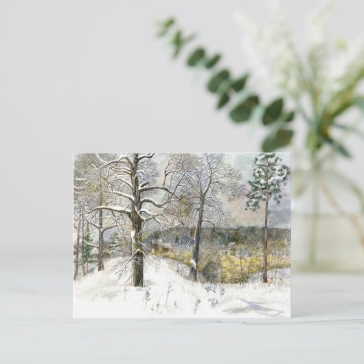 winterbrug briefkaart (Staand voorkant)