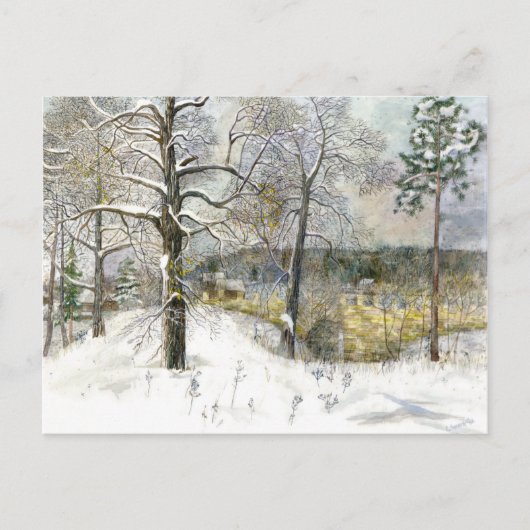 winterbrug briefkaart (Voorkant)