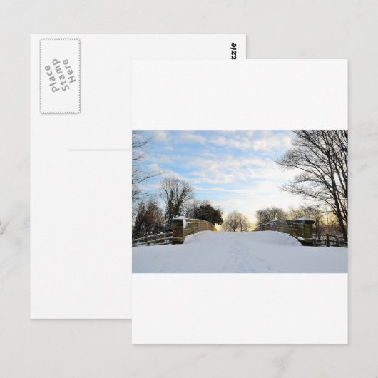 Winterbrug Briefkaart (Voorkant / Achterkant)