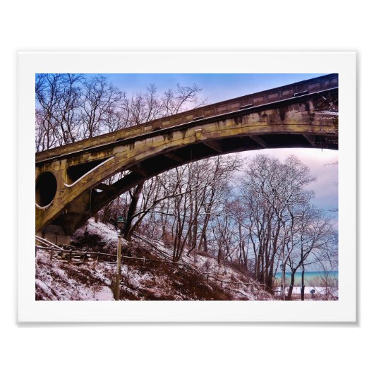 Winterbrug Foto Afdruk (Voorkant)