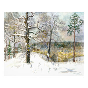 winterbrug foto afdruk