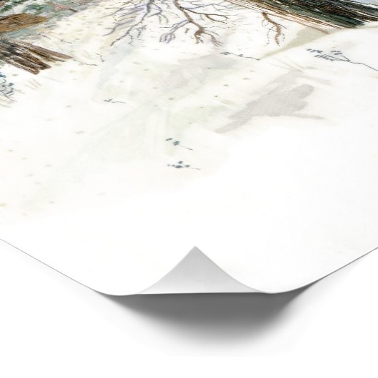 winterbrug foto afdruk (Hoek)