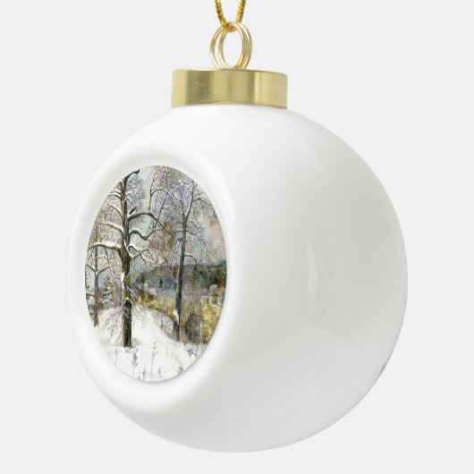 winterbrug keramische bal ornament (Rechts)