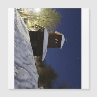 Winterbrug onder de sterren - nachtlandschap