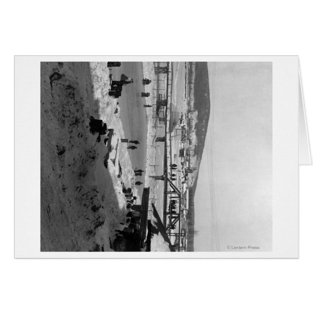 Winterbrug over de rivier bij Fairbanks (Voorkant Horizontaal)