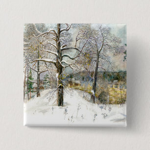 winterbrug vierkante button 5,1 cm