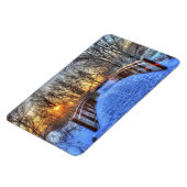 Winterbrug zonsondergang Flexibele Magneet (Linkerzijde)