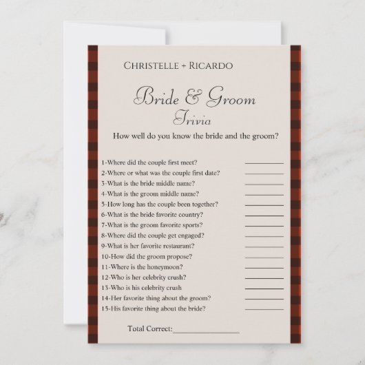 Winterbruid bruidegom trivia vrijgezellenfeest spe aankondiging (Voorkant)