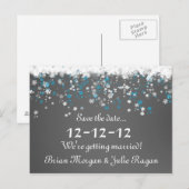 winterbruiloft aankondigingskaart (Voorkant / Achterkant)