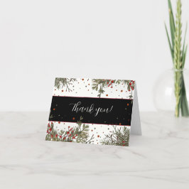 Winterbruiloft Elegante Moderne  Inspiratie Bedankkaart
