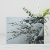 Winterbruiloft Evergreen - boom met sneeuw Kaart (Staand voorkant)