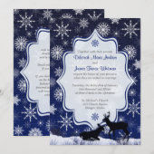 Winterbruiloft | FAUX jute, sneeuwvlokken, herten Kaart (Voorkant / Achterkant)