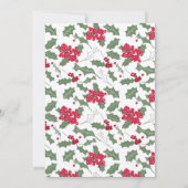 Winterbruiloft Holly Save The Date Kaart (Achterkant)