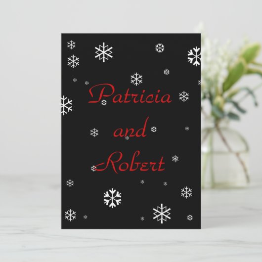 Winterbruiloft Kaart (Staand voorkant)