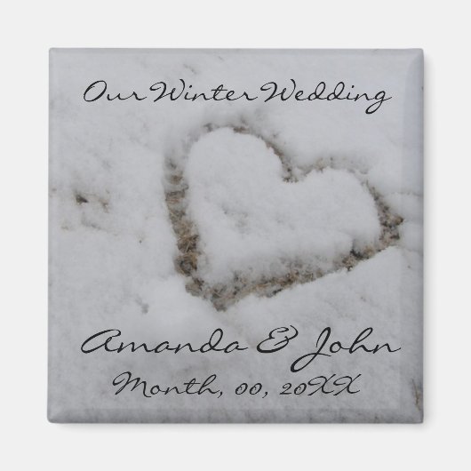 Winterbruiloft Magneet (Voorkant)
