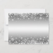 Winterbruiloft met uitzondering van de datumuitnod aankondiging (Achterkant)