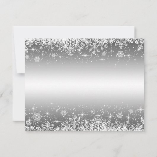 Winterbruiloft met uitzondering van de datumuitnod aankondiging (Achterkant)