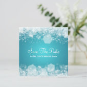 Winterbruiloft - Nachtblauw Save The Date (Staand voorkant)