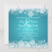 Winterbruiloft - Nachtblauw Save The Date (Achterkant)
