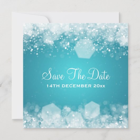 Winterbruiloft - Nachtblauw Save The Date (Voorkant)