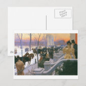 Winterbruiloft op het Washington Square, 1897 Briefkaart (Voorkant / Achterkant)