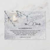 winterbruiloft op sneeuwbalgarnaal informatiekaartje (Voorkant)
