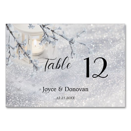 winterbruiloft op sneeuwbalgarnaal kaart (Achterkant)