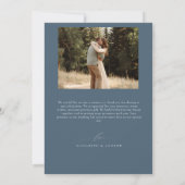 Winterbruiloft | Pine Tree Forest rustieke bergen Bedankkaart (Achterkant)