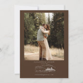 Winterbruiloft | Pine Tree Forest rustieke bergen Kaart (Achterkant)