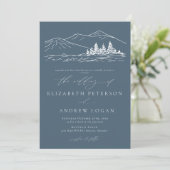 Winterbruiloft | Pine Tree Forest rustieke bergen Kaart (Staand voorkant)