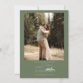 Winterbruiloft | Pine Tree Forest rustieke bergen Kaart (Achterkant)