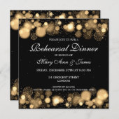 Winterbruiloft - repetitie met goudlicht kaart (Voorkant / Achterkant)