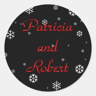 Winterbruiloft Ronde Sticker