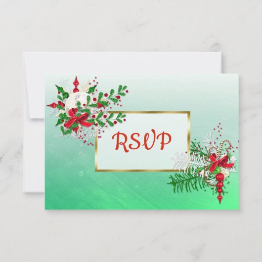 Winterbruiloft RSVP-kaart RSVP Kaartje (Achterkant)