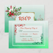 Winterbruiloft RSVP-kaart RSVP Kaartje (Voorkant / Achterkant)