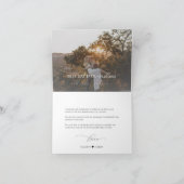 Winterbruiloft | Rustieke bergen Bedankkaart (Binnen)