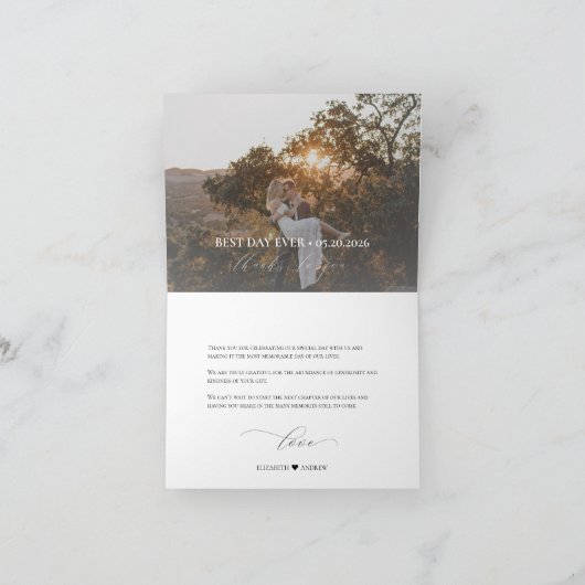 Winterbruiloft | Rustieke bergen Bedankkaart (Binnen)