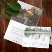 Winterbruiloft | Rustieke bergen Bedankkaart