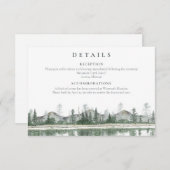 Winterbruiloft | Rustieke bergen Details Informatiekaartje (Voorkant / Achterkant)