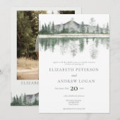 Winterbruiloft | Rustieke bergen Kaart (Voorkant / Achterkant)