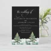 Winterbruiloft | Rustieke bergen | QR-code uitnodi Kaart (Staand voorkant)