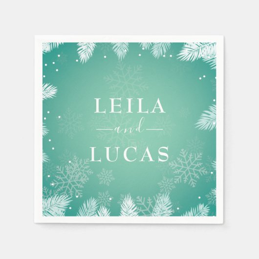 Winterbruiloft Servet (Voorkant)