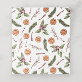 Winterbruiloft-tafelnummer Plaatskaartje (Binnenkant ongevouwen)