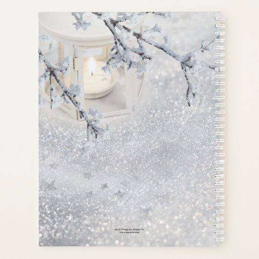 winterbruiloft voor mousserende sneeuw planner (Achterkant)