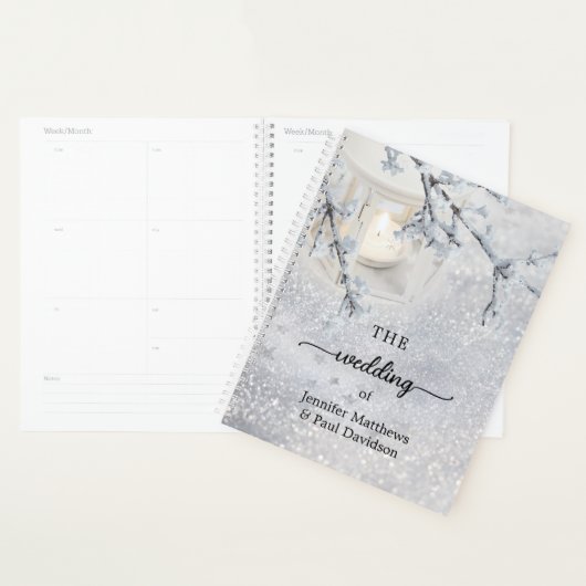 winterbruiloft voor mousserende sneeuw planner (Display)